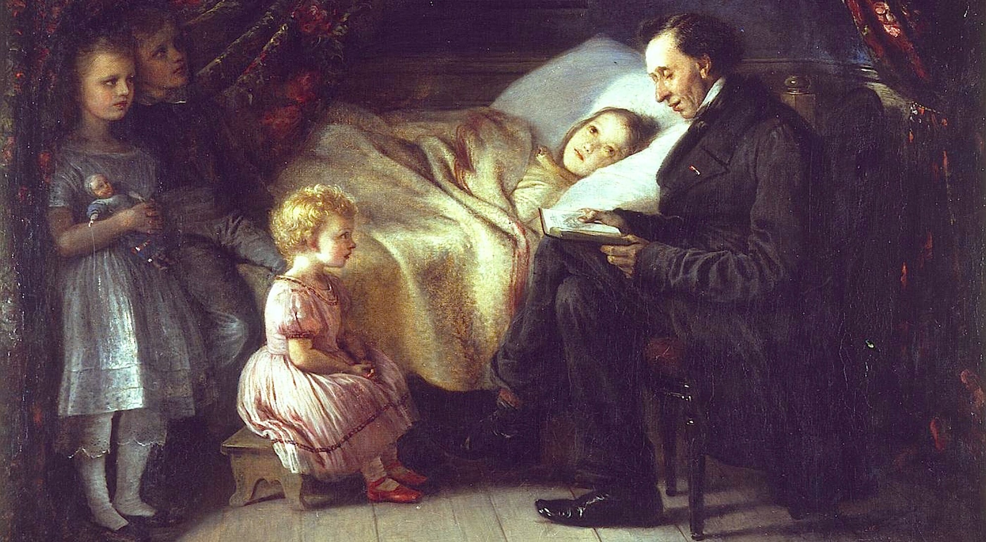 Gans-Hristian-Andersen-chitaet-knigu-detyam