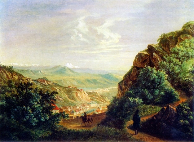 Pyatigorsk.-maslo-1837-Risunki-Lermontova